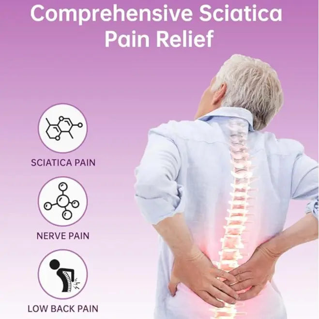 Deep Tissue Pulse Device with Red Light & Heat – Professional Relief for Sciatica, Back & Nerve Pain, Portable