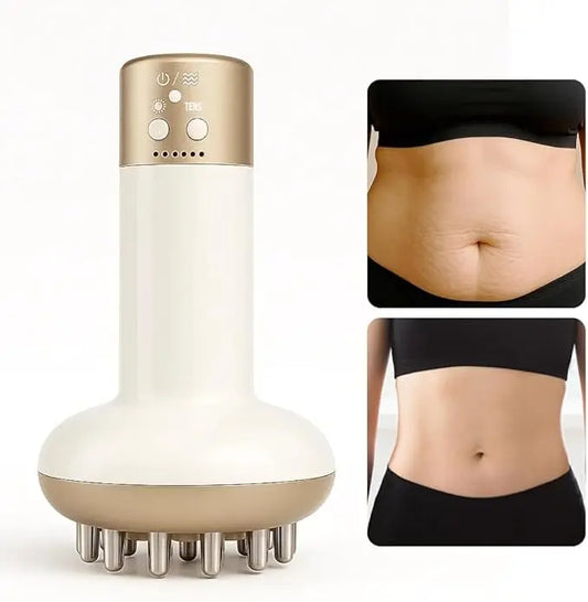 Pro Mini Massager for Lymphatic Detox & Pain Relief – 3-in-1 Pulse, Heat & Red Light Therapy, Portable Wellness Gift