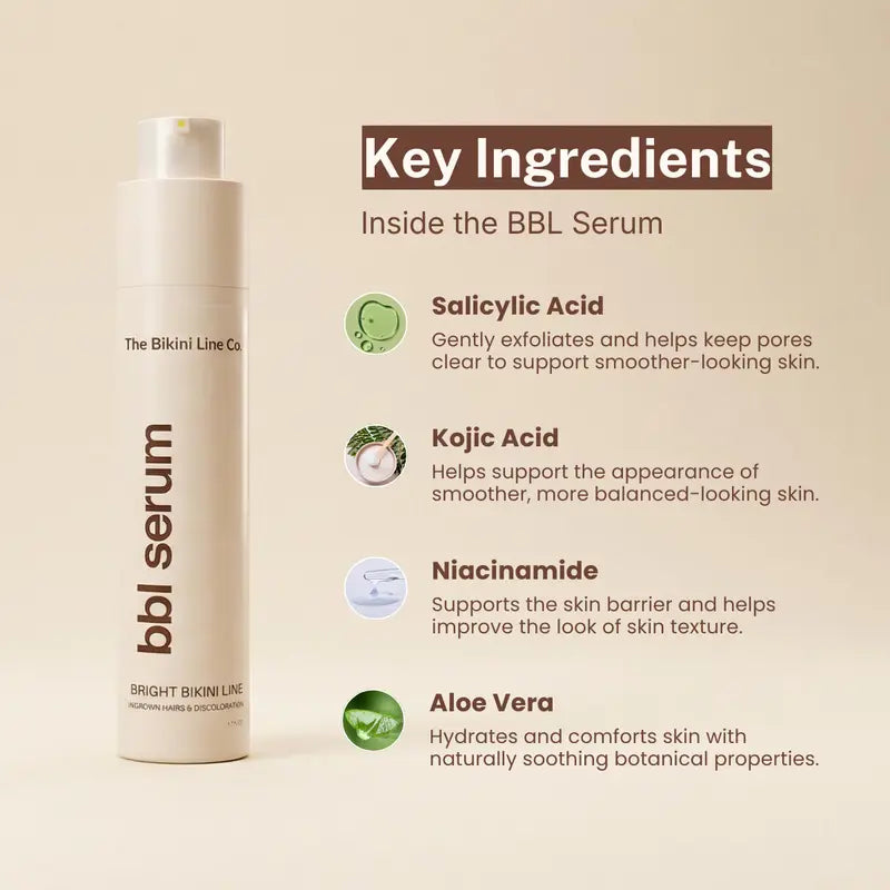 3-in-1 Bikini Serum with Niacinamide & Aloe for Smoother Skin Feel